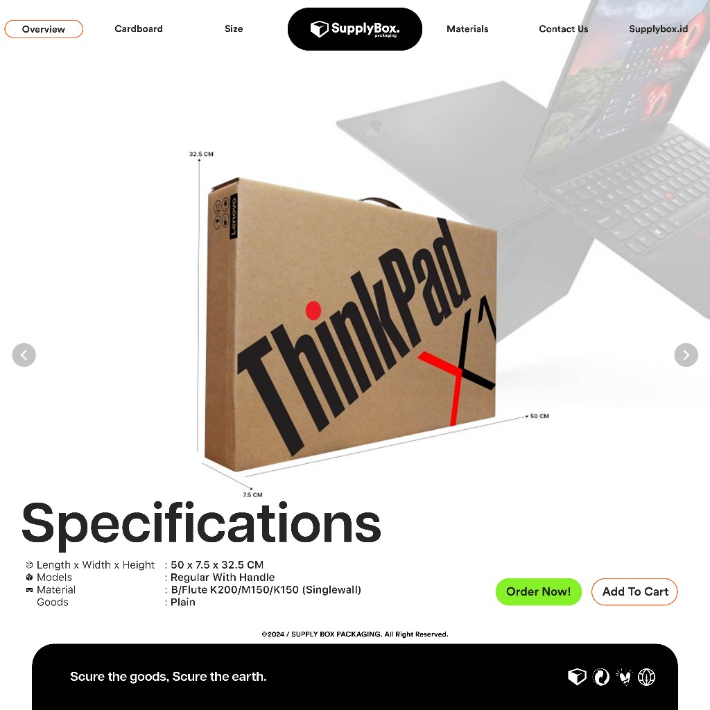 

DUS LAPTOP HANDLE THINKPAD X1 50 x 7.5 x 32.5 CM | Dus Laptop | Box Laptop