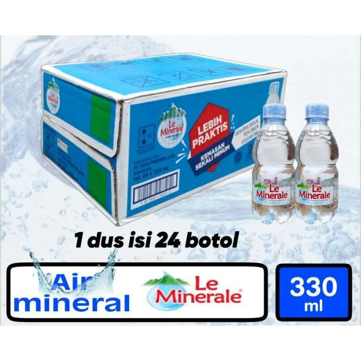 

Le Minerale 330ML kemasan botol isi 24botol (Khusus Instan)