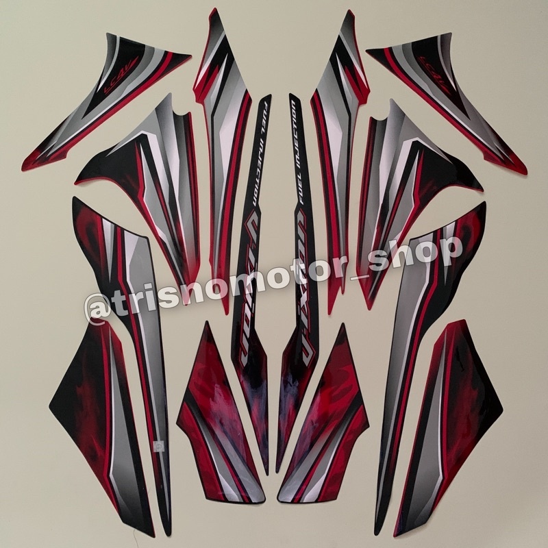 striping stiker polet motor Yamaha vixion Th.2011 old warna merah list body standar berkualitas term