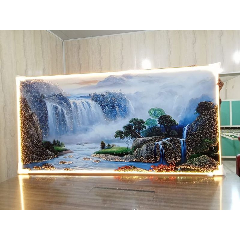 lukisan Porcelain Diamond 5d lukisan led gambar pemandangan