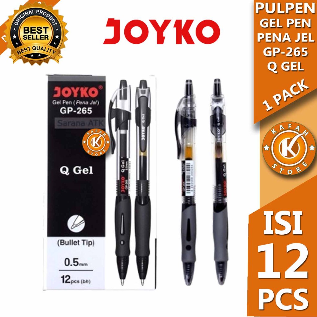 

PULPEN JOYKO GEL PEN PENA JEL GP - 265 Q GEL 0.5 mm 1 PACK ISI 12 PCS kafah store