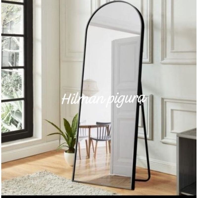 KACA CERMIN STANDING MIRROR OVAL / CERMIN AESTHETIC FULL BODY UKURAN 150CM X 61CM ( WAJIB BACA DESKR