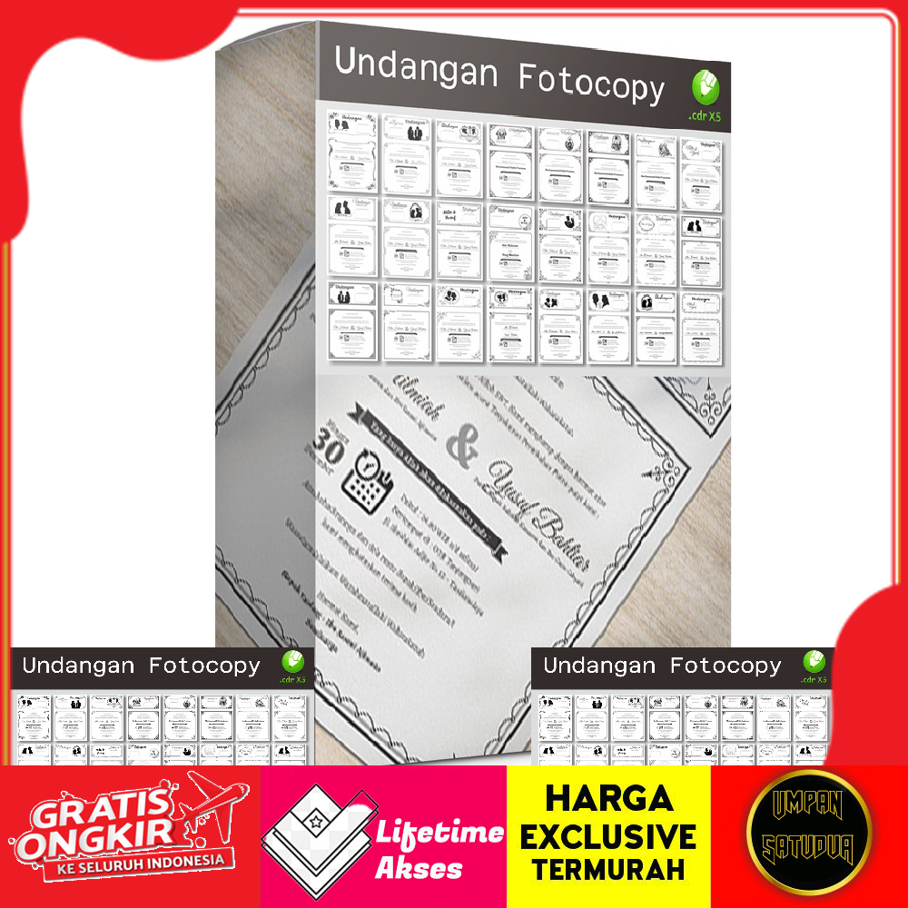 25 Desain Undangan Fotocopy Format CorelDraw V15