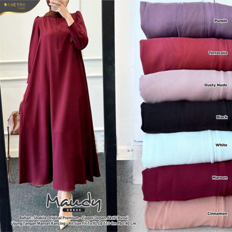 Izma Hijab Gallery - MAUDY Gamis Polos Wanita Latasha Sisterside Mahara
