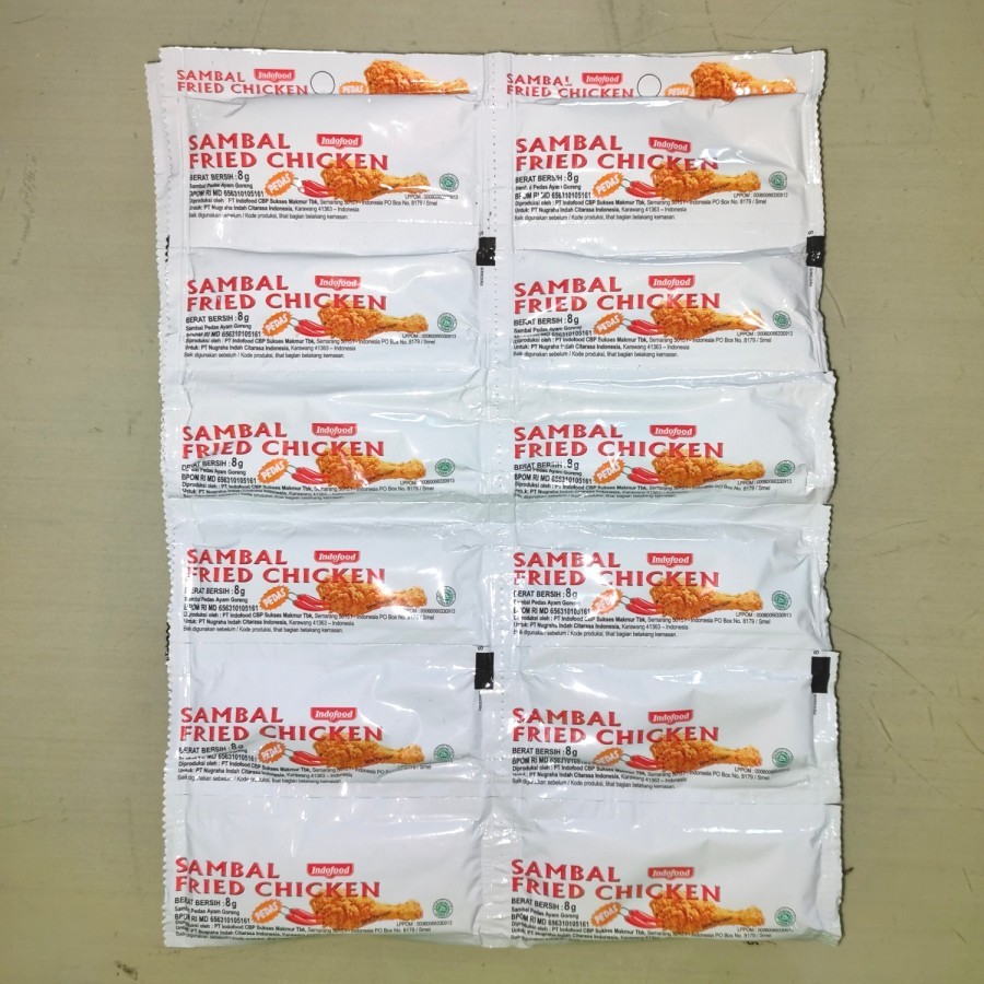 

INDOFOOD SAUS SAMBAL FRIED CHICKEN SACHET