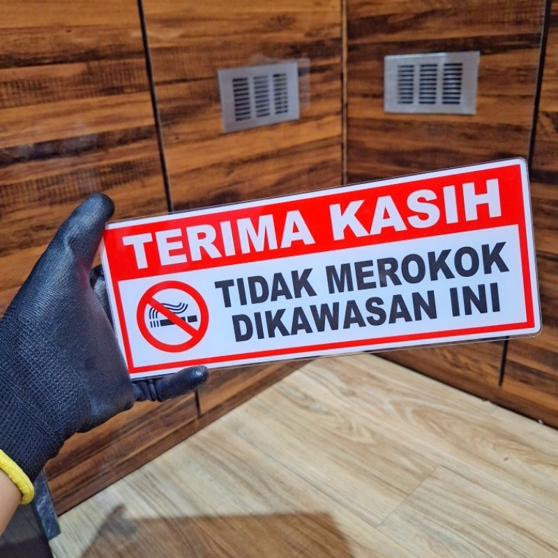 

akrilik terima kasih tidak merokok dikawasan ini ukuran 10 x 25