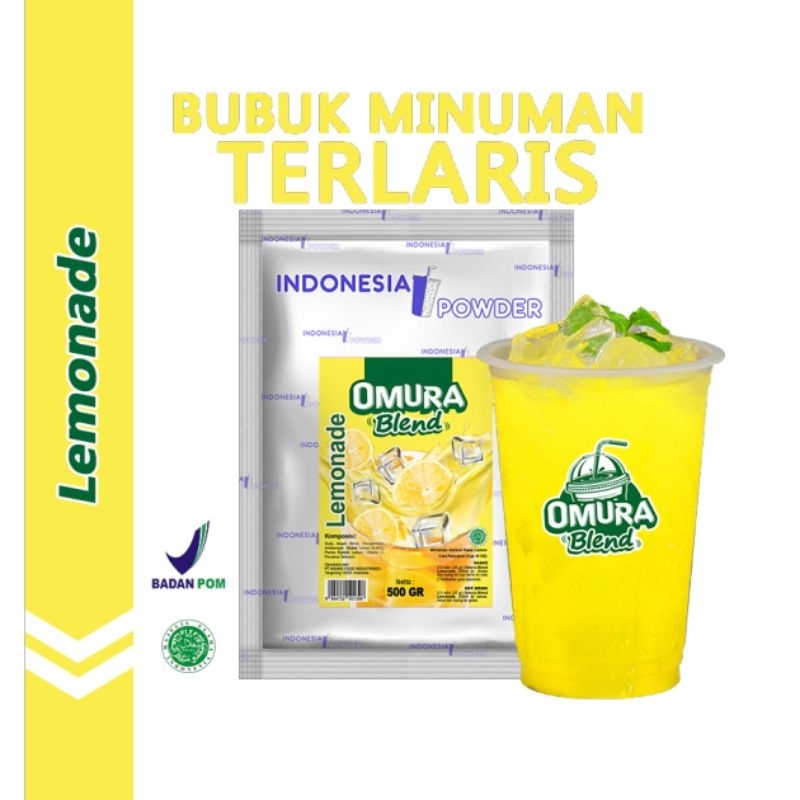 

Bubuk Premium/ Omura Blend Bubuk Minuman Rasa Lemonade 500 gr / Indonesia Powder / Bubuk Minuman /Bubuk Minuman Boba