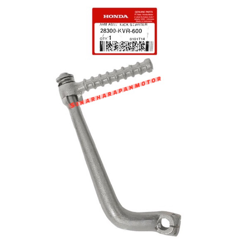 100% ORIGINAL AHM | Pedal Slah Kick Stater Revo 100 | Supra Fit New Silver [28300-KVR-600 ]