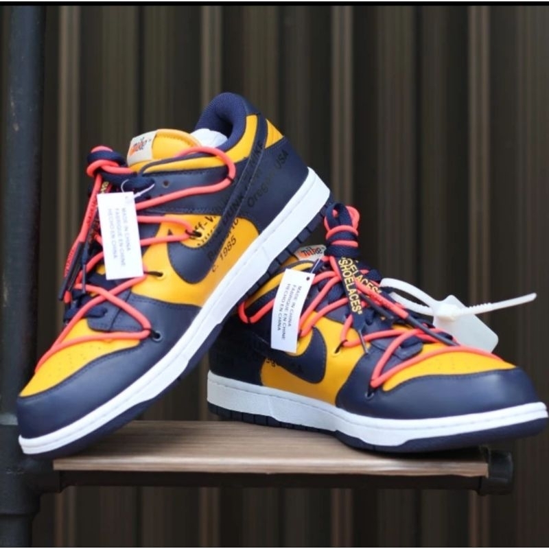 Nike dunk low off white michigan