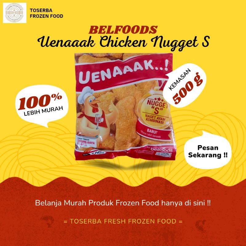 

BELFOODS Uenaaak Chicken Nugget Bentuk S 500g