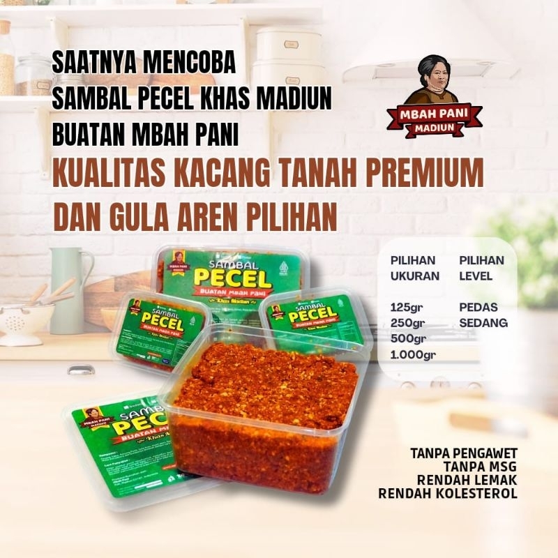 

Sambal Pecel Khas Madiun - 250 Gram - Alami, Tanpa Bahan Pengawet, Rendah Lemak, Rendah Kolesterol