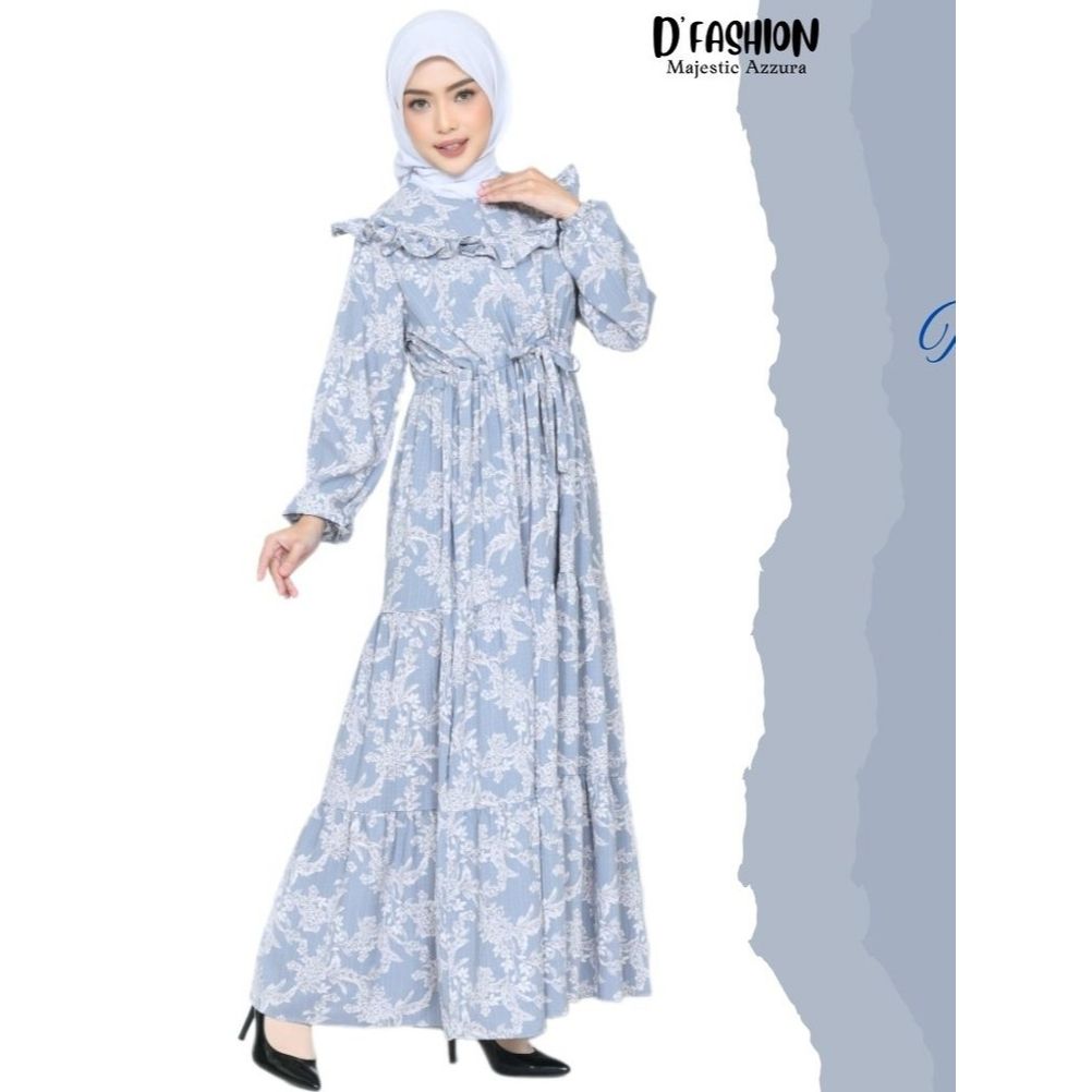 Gamis Cantik Rosalinda Dress D'Fashion by Majestic Azzura Crinkle Square gamis pengajian dress elega