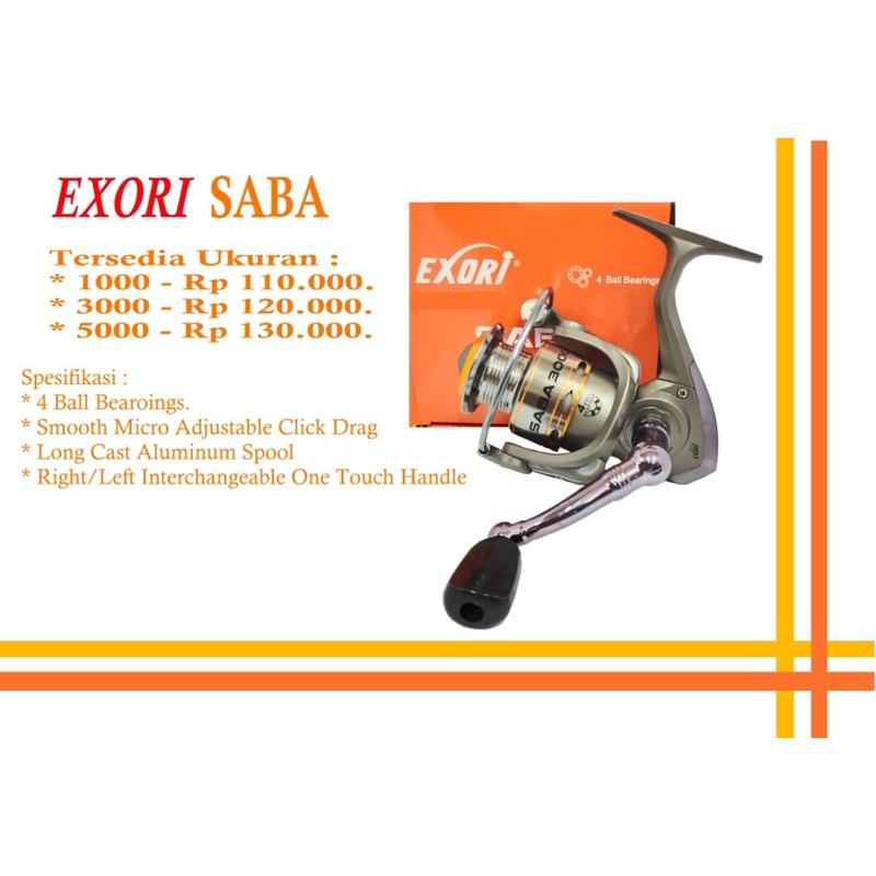 REEL / Katrol Pancing EXORI SABA