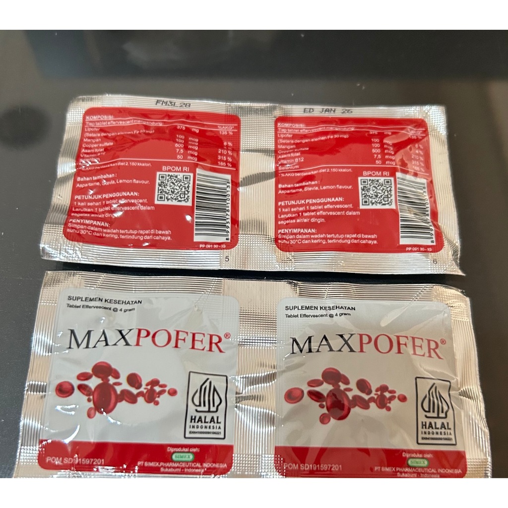 maxpofer max pofer suplemen penambah darah