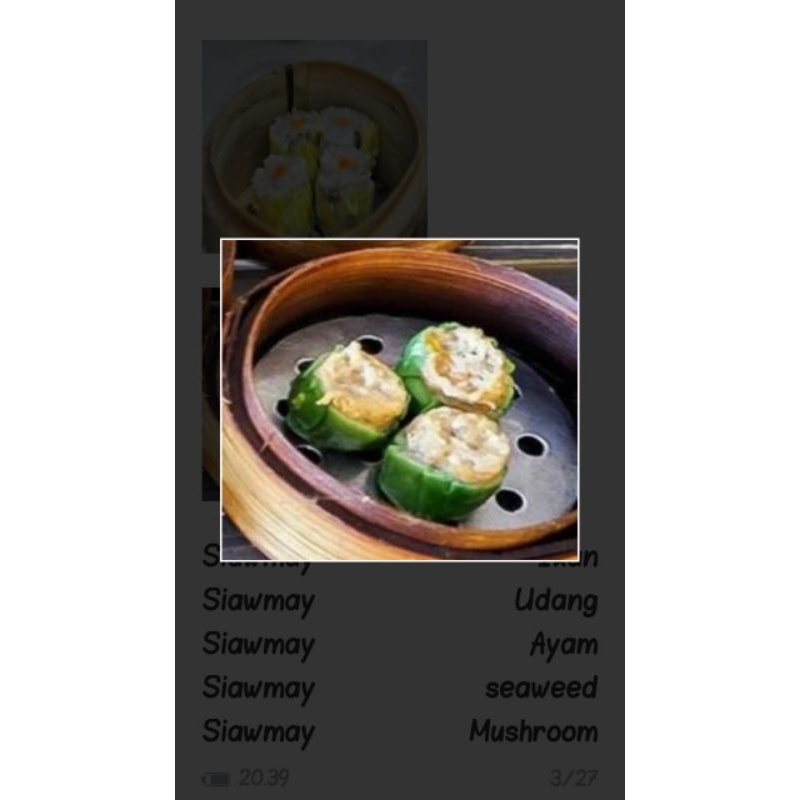 

Shiumay Bayam Frozen/Dimsum Spinach kukus/somay Bayam Widya dimsum
