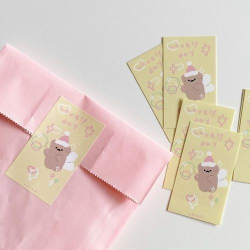 

Sticker Kotak ukuran Kecil, untuk Souvenir, Mika cookies