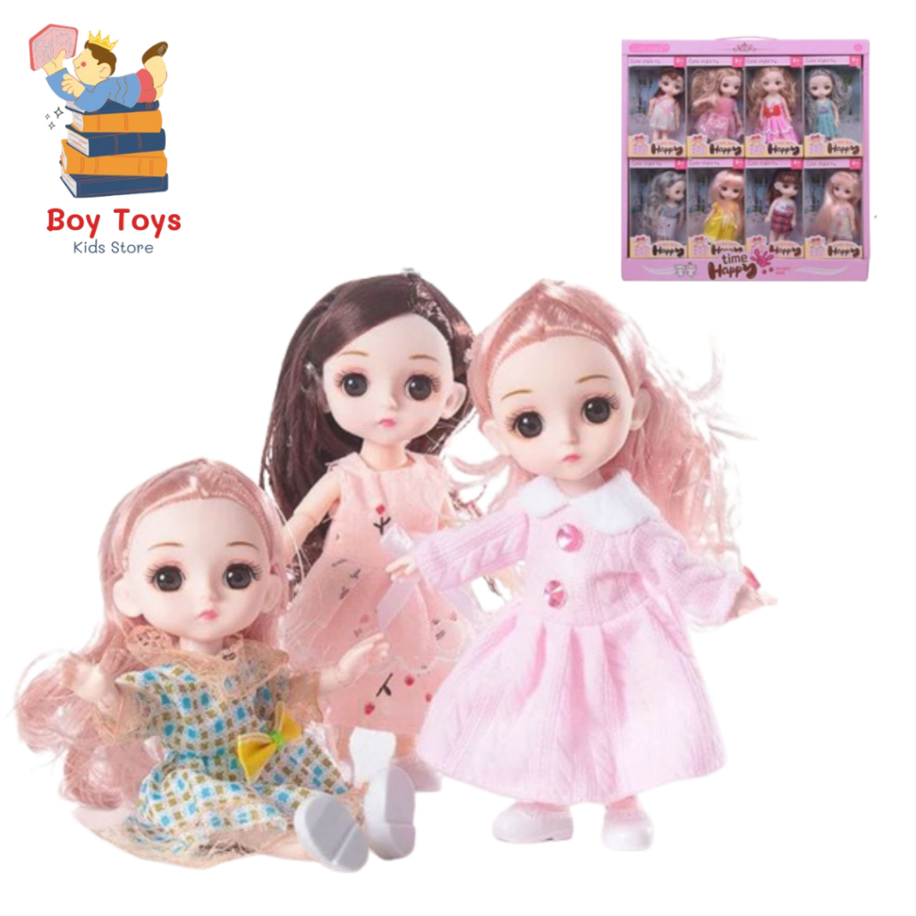 Boneka Lovely Doll Korea Cute Bertekuk 3D 17 Cm Box