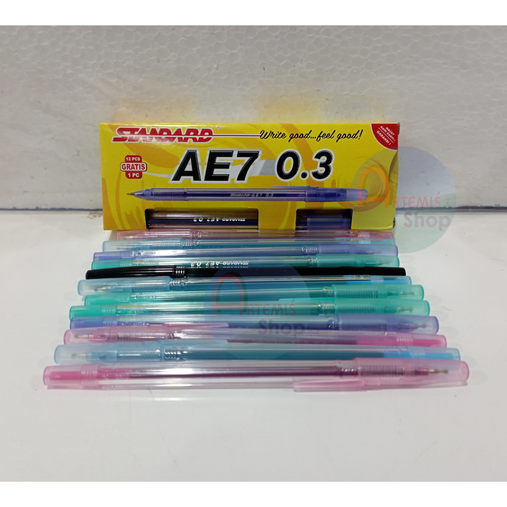 

Pulpen STANDARD AE7 0.3 mm Isi 12 pcs