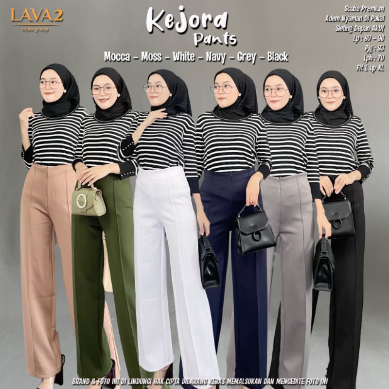 Kejora Pants Celana Kulot Wanita Bahan Melar Terbaru 2024