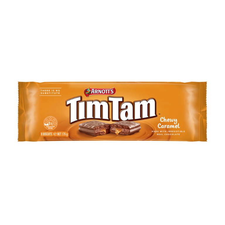 

Arnott's Tim Tam Chewy Caramel Chocolate Biscuits | 175g