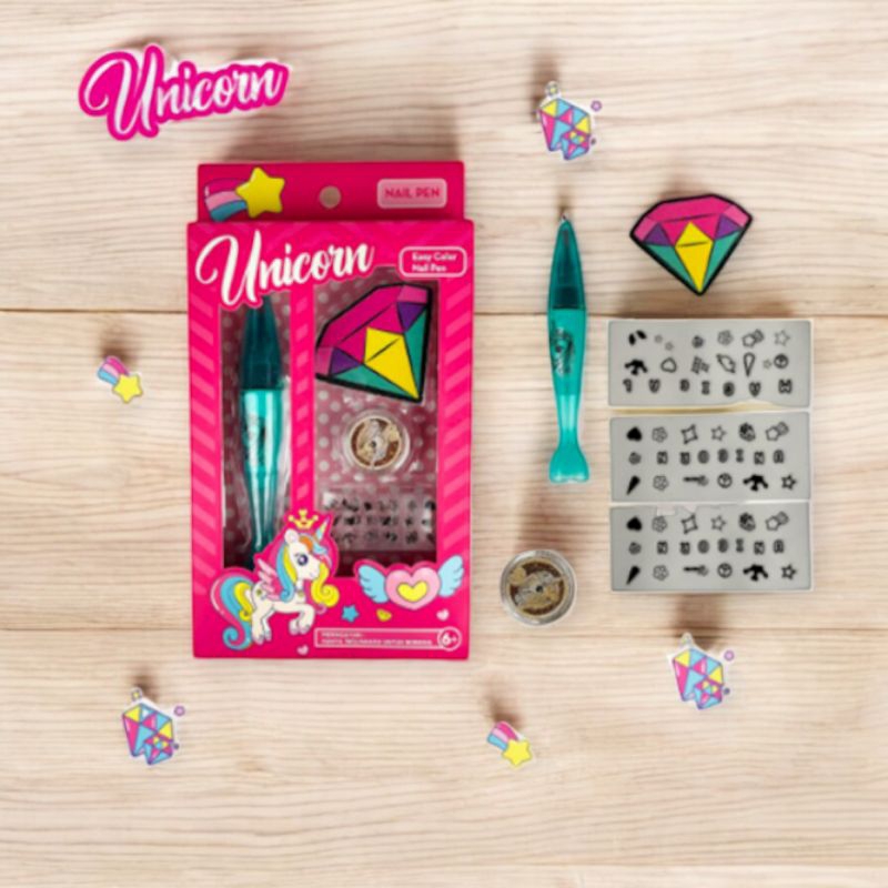 

UniCorn Kutek Nail Pen Mainan Kutek Anak Anak Assorted