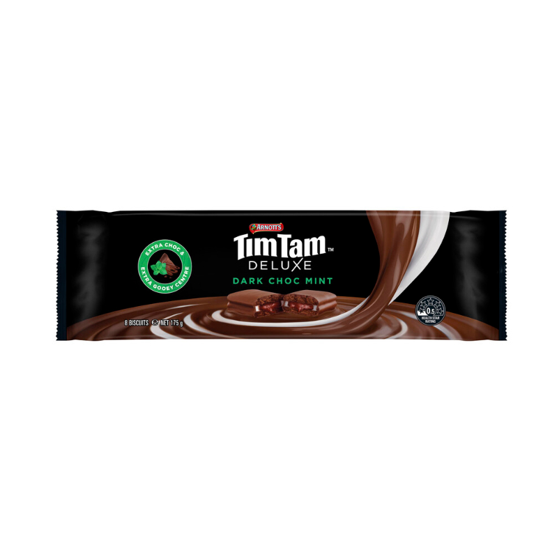 

Arnotts Tim Tam Deluxe Chocolate Biscuits Dark Choc Mint 175g