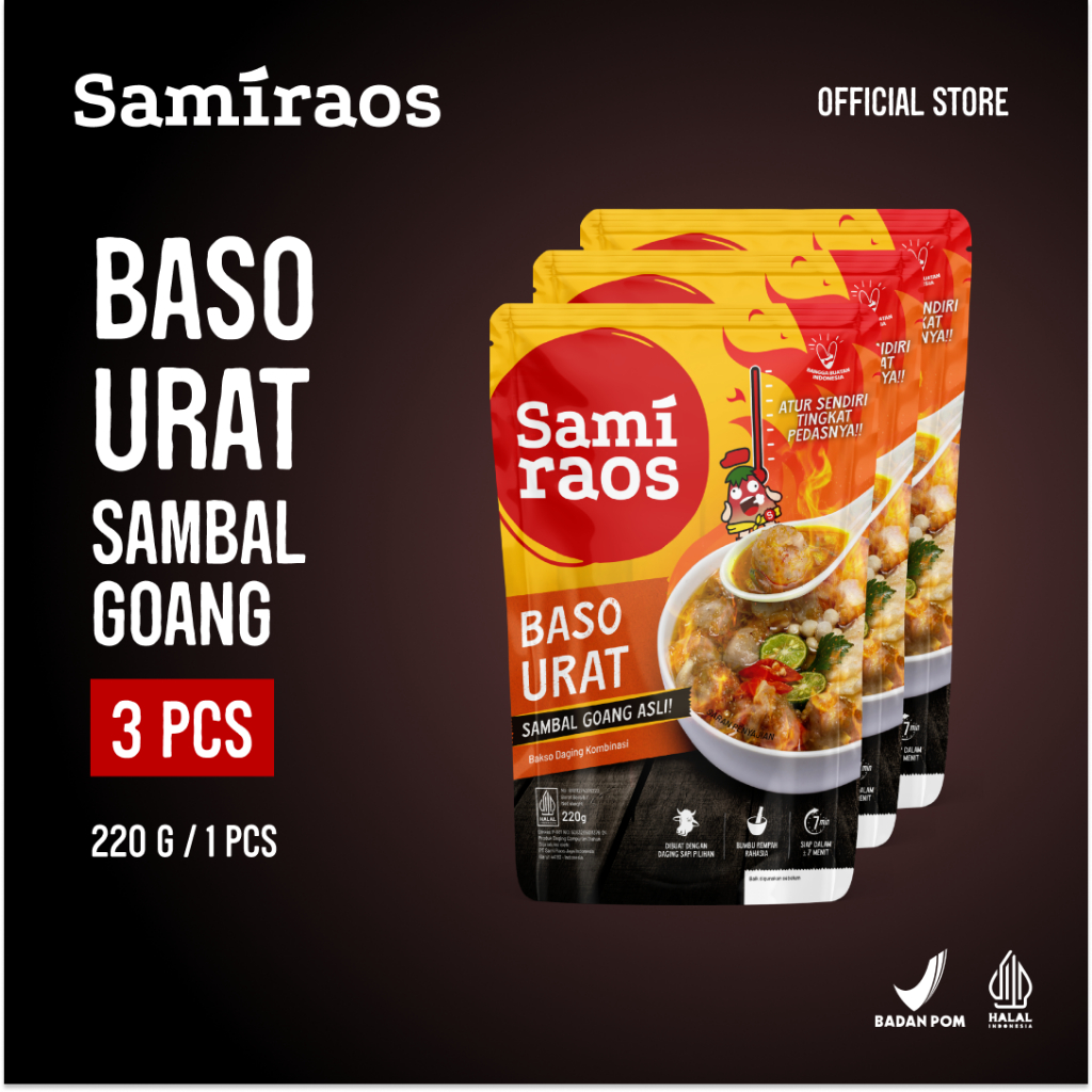 

SAMI RAOS - 3 Pcs Baso Urat Sambal Goang