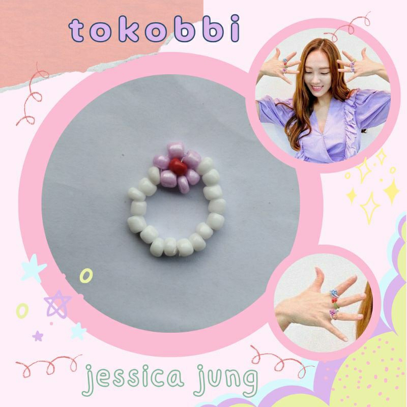 tokobbi | jessica jung ring | kpop idol ring | beads ring | cincin manik manik