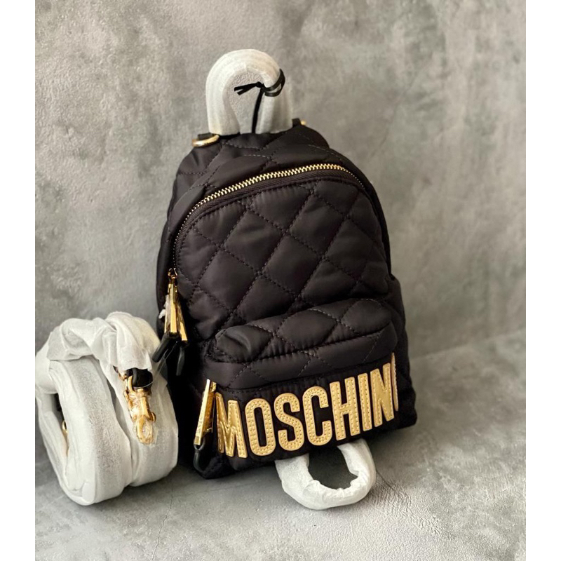 MOSCHINO BEBEBOO LOGO QUILTED BACKPACK