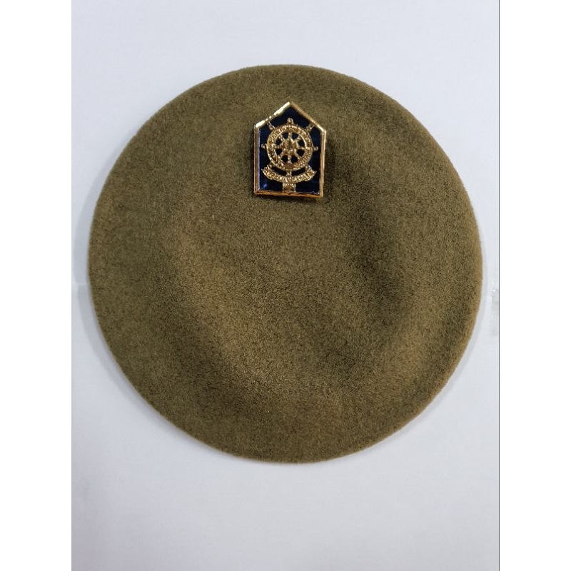 Emblem Dan Baret Camel Pol pp Segilima Mika  | Baret Camel Army | Topi Baret Unta Merah | Emblem Bar
