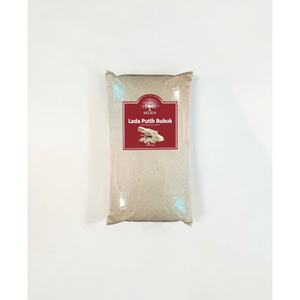 

Lada Putih Bubuk 1000 Gram / 1KG DELICO SPICE Premium White Pepper Powder