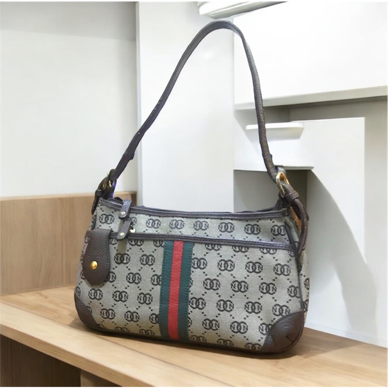 Ghania Shoulder Bag Tas Kulit Asli Kanvas Cheap Bliss