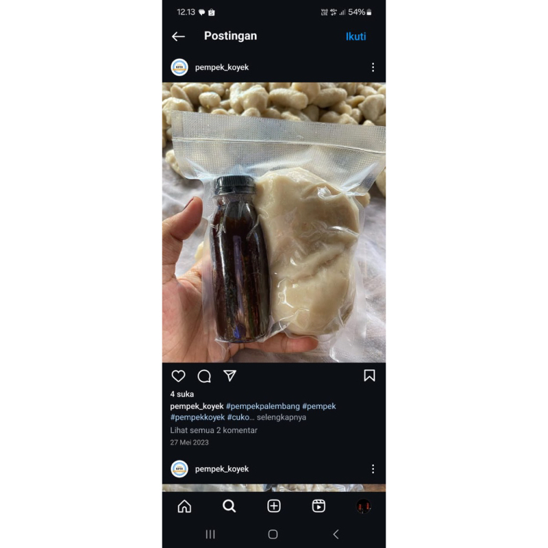 

2pcs pempek kapal selam tidak vacum