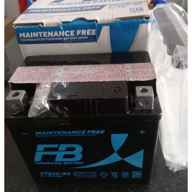 AKI BATREY FUKURAWA JAPAN FTZ6V-BS ALL MATIC HONDA 125cc - 160cc bisa juga motor lain