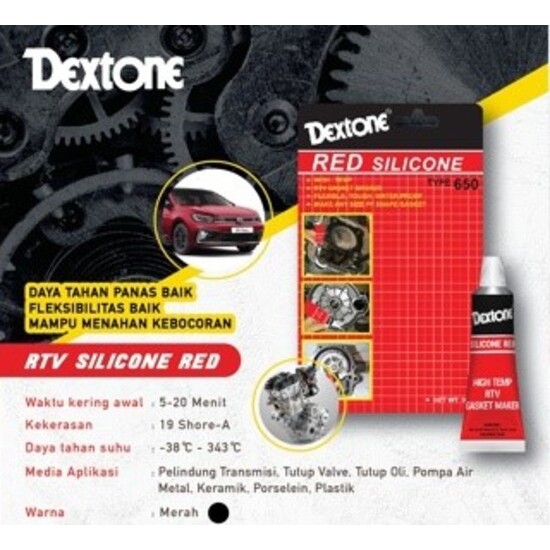 Lem Paking Gasket Silicon Red DEXTONE/Lem Silen/Lem Silikon
