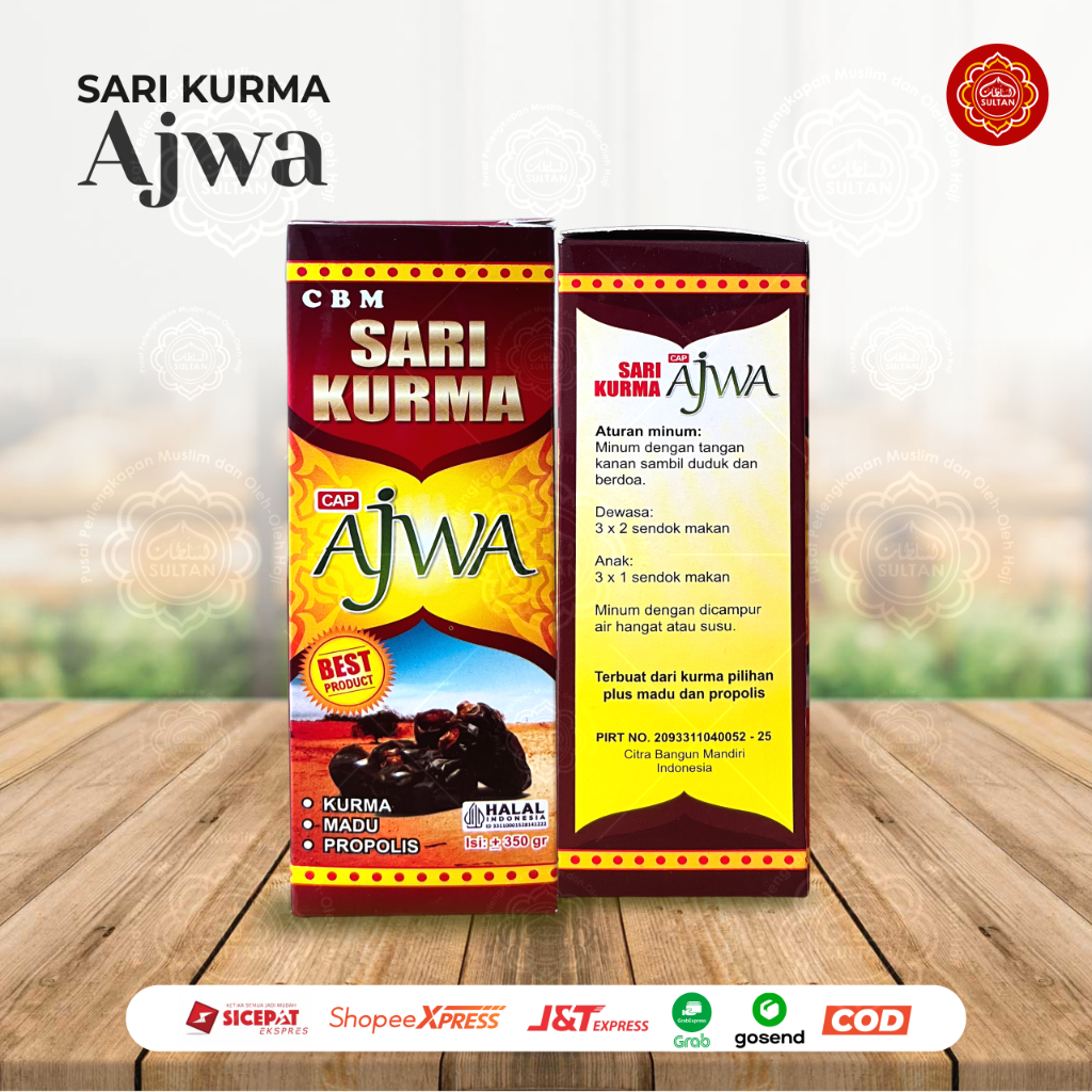 Sari Kurma Cap Ajwa 350gram - Sari Kurma + Propolis + Madu
