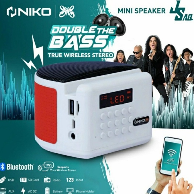 KODE U59P Speaker Niko JSAQ Speaker Mini JSAQ Speaker Portable Niko JSAQ bluetooth  Portable TP6