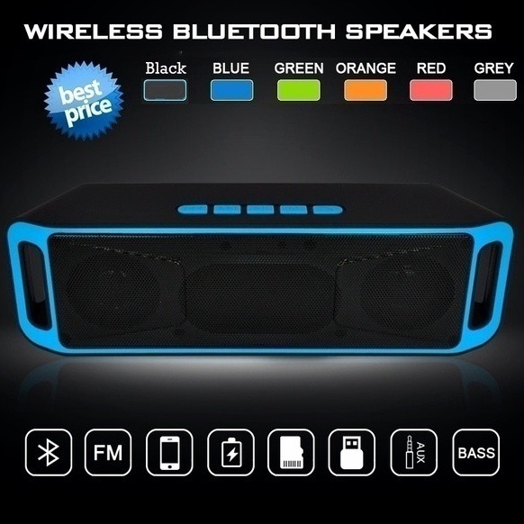 Megabass Speaker Bluetooth A2DP Wireless Stereo Music Speaker Aktif SC 28 X28 Bahan DOVE e LC6