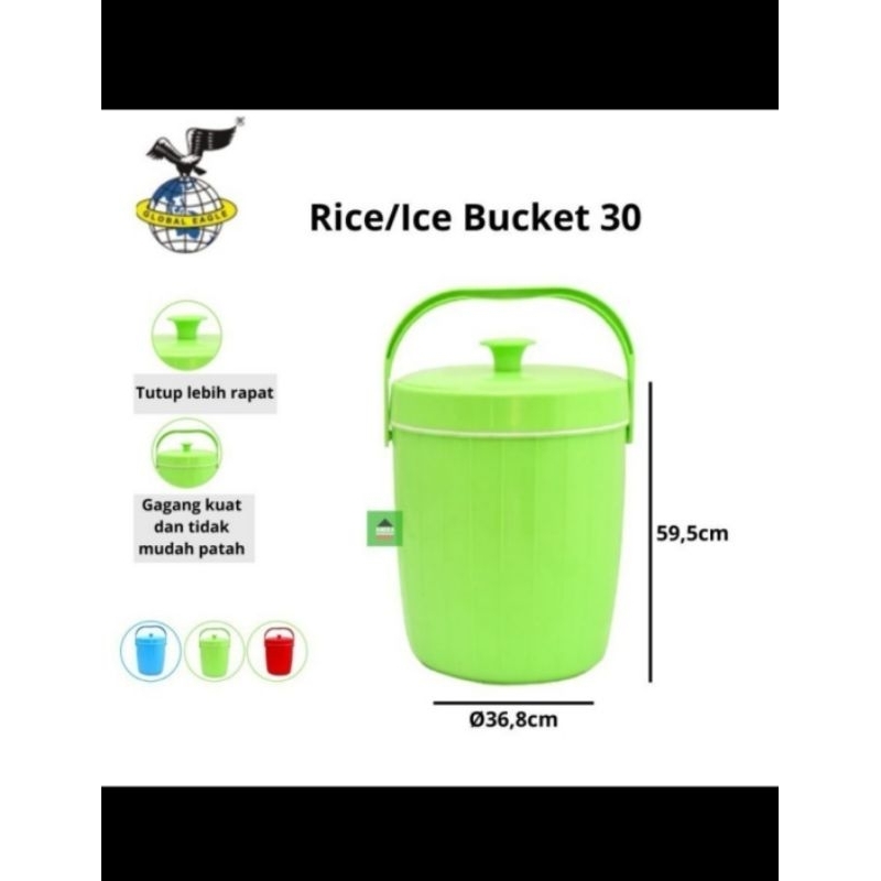 RICE BUCKET GLOBAL EAGLE 30L/TERMOS NASI GLOBAL EAGLE 30L