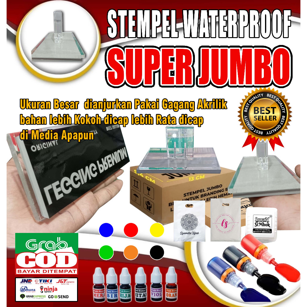 

YUH Stempel Plastik super jumbo Cup Gelas Sterofoam Tinta Permanen Wateroof