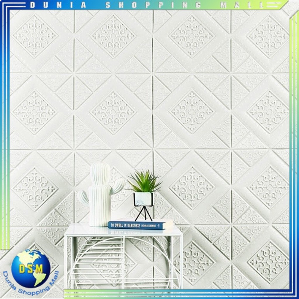 DSM Wallpaper 3D Foam Motif Batik Sultan 70 x 70Cm Tebal 6mm Sticker Wallborder Dinding 3D Motif Kot