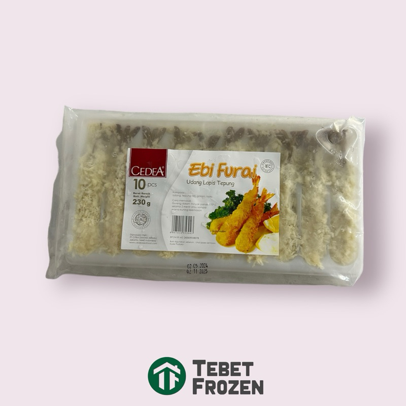 

CEDEA EBI FURAI ISI 10PCS 230GRAM - TEBET FROZEN