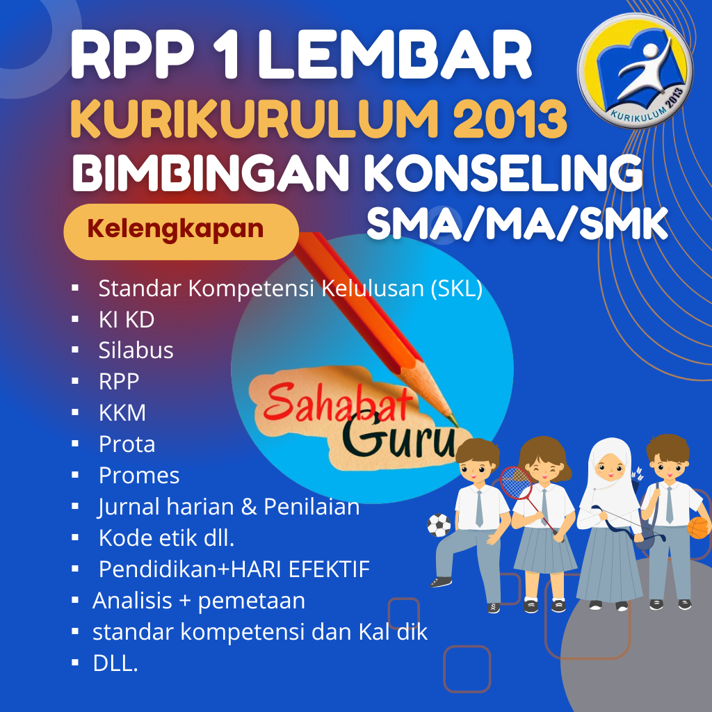 

RPL 1 LEMBAR BIMBINGAN KONSELING SMA/MA/SMK KURIKULUM 2013 LENGKAP