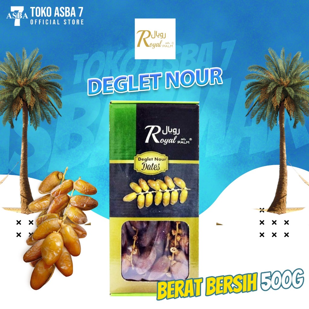 

KURMA ROYAL PALM DEGLET NOUR 500G