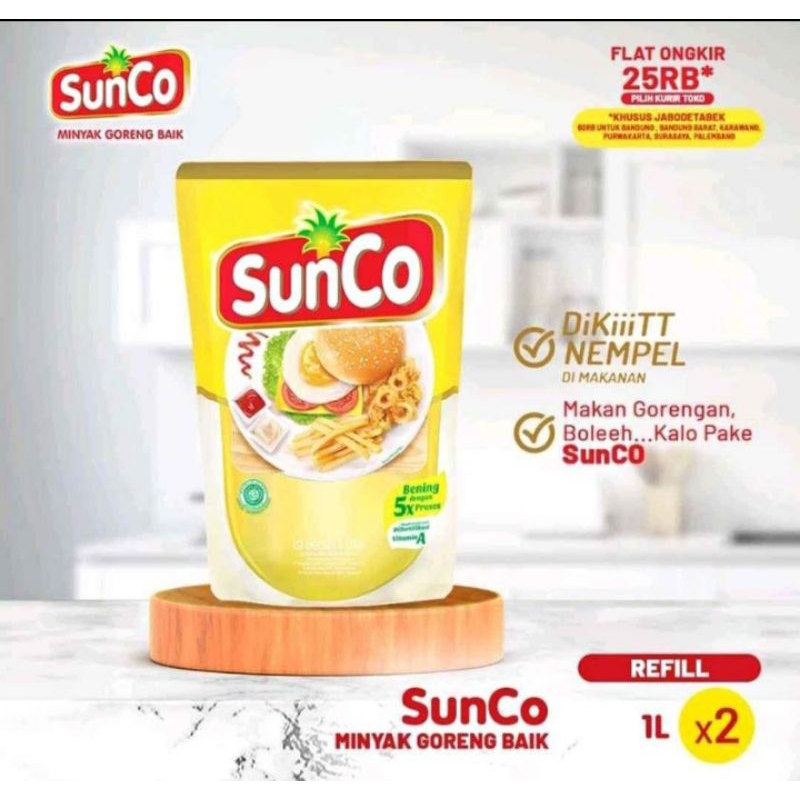 

Minyak goreng sunco 2L 1 dus