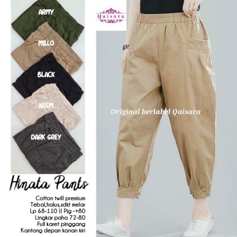 CELANA HINATA PANTS KOREAN STYLE KATUN STREET XL, XXL, 3L, 4L, 5L, 6L MERA PANTS /COTTON TWILL COMBE