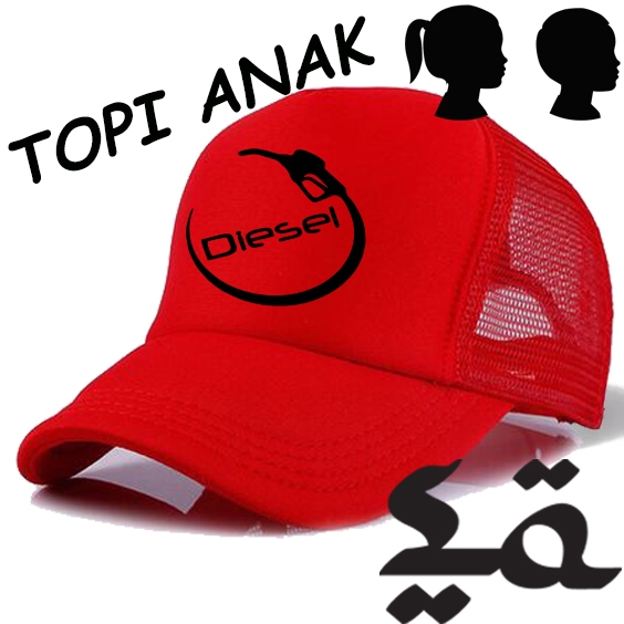 Topi anak trucker jaring diesel