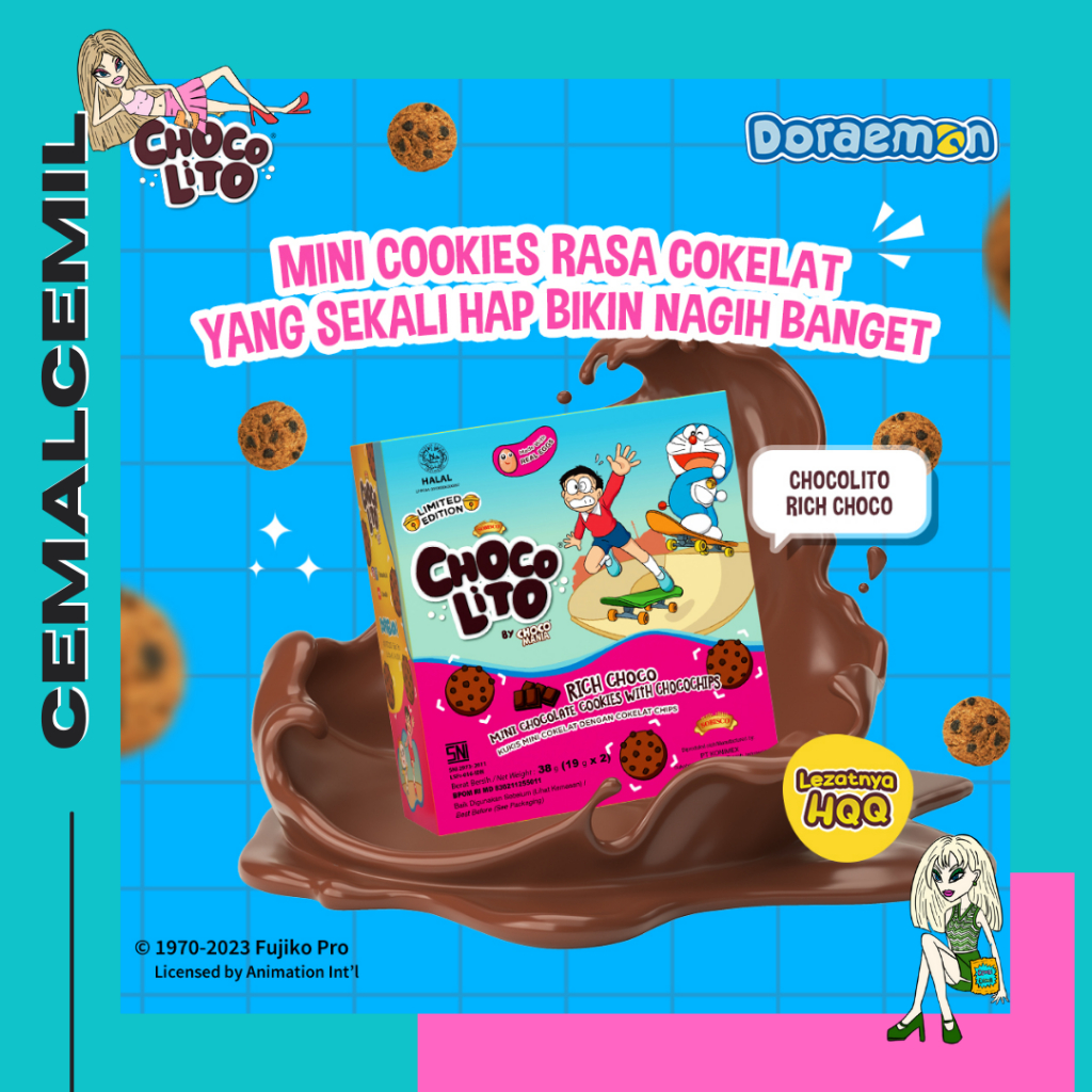 

Choco Lito Coklat Cookies BOX 38Gr Gratis Sticker Lucu