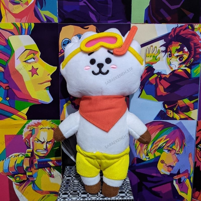 BTS BT21 RJ Bon Voyage Summer standing plush doll
