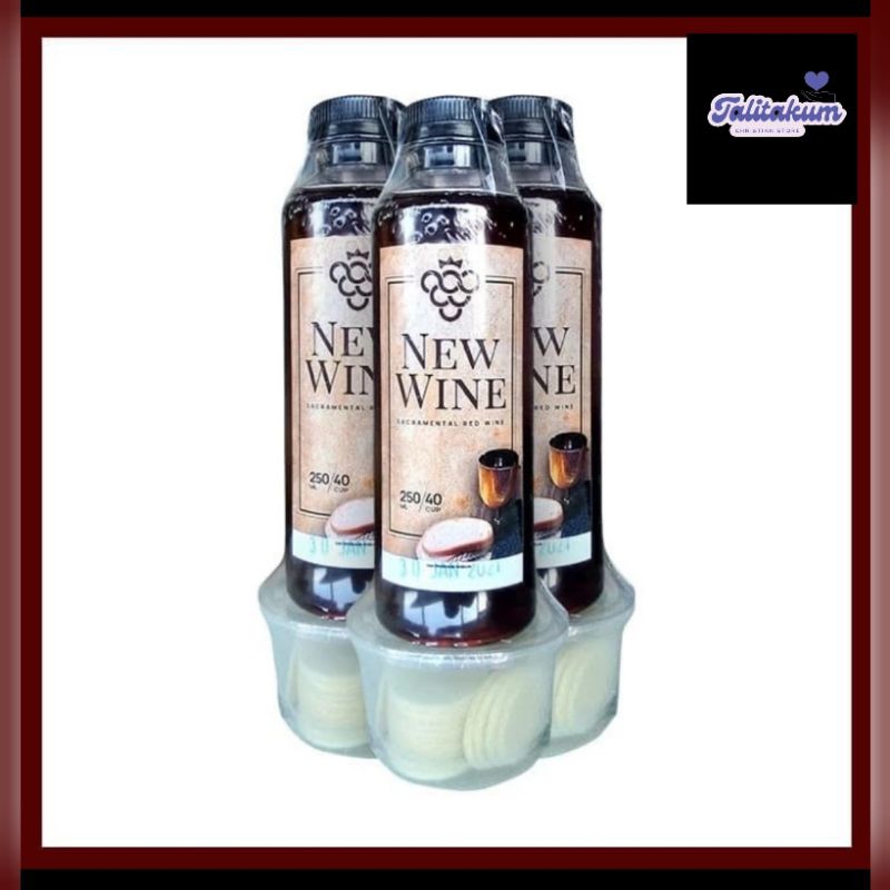 

Anggur Perjamuan Kudus Gereja Botol Isi 250ml + Hosti Polos